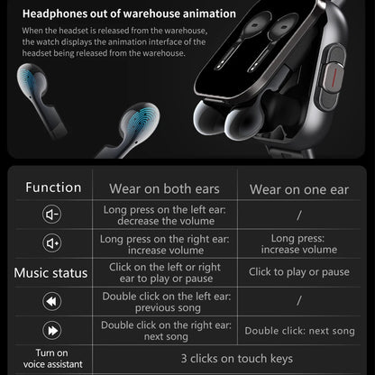 Smart Watch With EarBuds