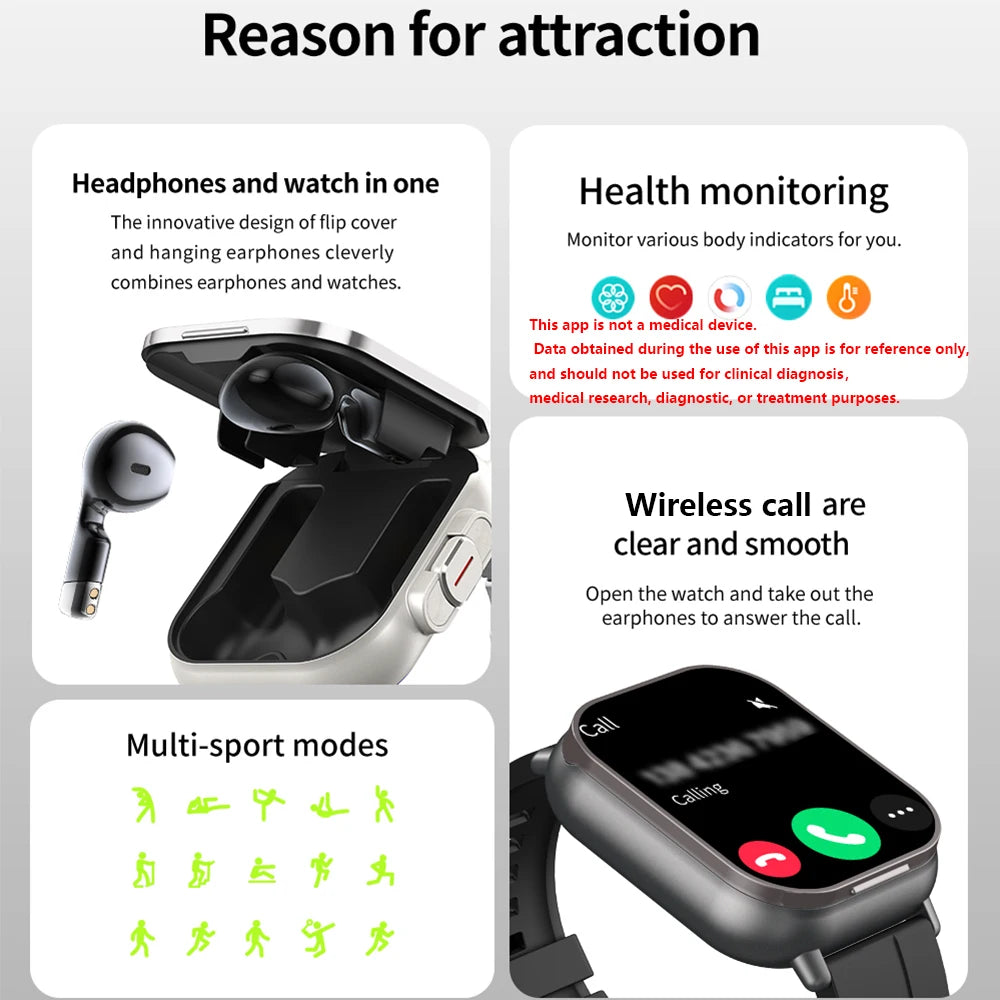 Smart Watch With EarBuds